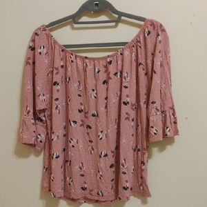 Floral Off-Shoulder Women's Top Size